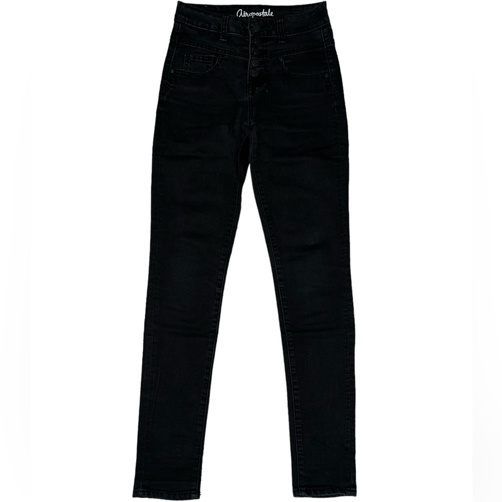Aeropostale Black Ayla High Rise Jegging Size 0R